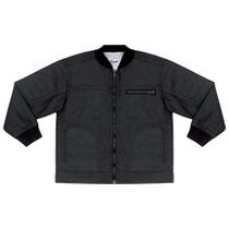 Jaqueta Juvenil Look Jeans Resinado Preto