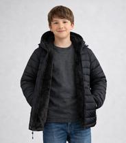 Jaqueta Juvenil Masculino Peluciado Sea Surf Preto