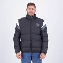 Jaqueta Kappa Padding Sport Preta e Branca