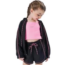 Jaqueta Kukie Corta Vento Nylon Com Elastano Preto Verão Jaqueta Kukie Corta Vento Nylon Com Elastano Preto Verão