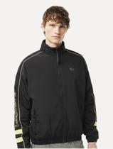 Jaqueta Lacoste Masculina Contrast Details Water-Resistant Zip-Up Preta