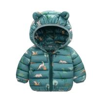 Jaqueta Leve Com Capuz Para Meninos E Meninas, Casacos Com Zíper, Quente, Outono E Inverno, 0-5