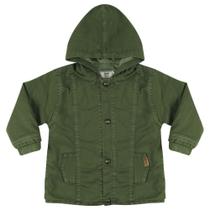 Jaqueta Look Jeans Parka Verde - VERDE - P
