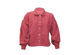 Jaqueta Manga Bufante Rosa Feminina