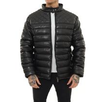 Jaqueta Masculina Bomber Couro Peluciada Jaqueta Masculina Bomber Couro Peluciada