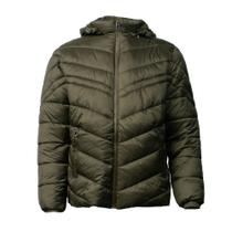 Jaqueta Masculina Broken Rules Puffer Capuz Verde Militar