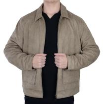 Jaqueta Masculina Broken Rules Suede Bege Cáqui - 5100