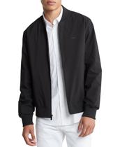 Jaqueta masculina Calvin Klein com logotipo fosco Zip Bomber Black M