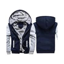 Jaqueta Masculina Camuflada De Lã Com Capuz, Casaco De Inverno Grosso De Manga Comprida Com Zíper,