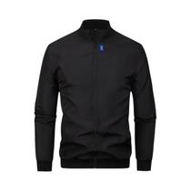 Jaqueta Masculina Casual de Cor Sólida - Primavera/Outono - Gola de Beisebol