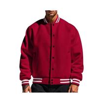 Jaqueta Masculina Casual Esportiva Estilo Americano Solta Com Gola Alta E Botões Para Outono/Inverno Jaqueta Masculina Casual Esportiva Estilo Americano Solta Com Gola Alta E Botões Para Outono/Inverno