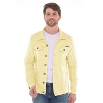 Jaqueta Masculina Casual Slim Moda Básica Amarelo Claro - Austin