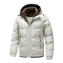 Jaqueta Masculina com Capuz Forrada por Dentro com Zizer e Bolsos Jaqueta Masculina com Capuz Forrada por Dentro com Zizer e Bolsos