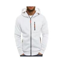 Jaqueta Masculina Com Capuz Para Primavera, Moletom Casual Com Zíper, Agasalho Moderno 2024