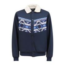 Jaqueta Masculina com Estampa Navajo Azul Self Western 39854 Jaqueta Masculina com Estampa Navajo Azul Self Western 39854