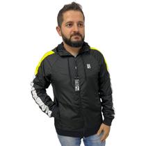 Jaqueta Masculina Corta Vento Aerre Lisa De Inverno Estilosa Forrada Com Zíper Capuz Forrado