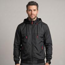 Jaqueta Masculina Corta Vento Com Capuz