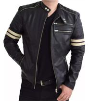 Jaqueta Masculina Couro De Bufalo Legitimo - Off White