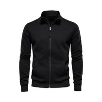 Jaqueta Masculina De Algodão Com Zíper, Casual, Esportiva, Tipo Cardigan AIOPESON Jaqueta Masculina De Algodão Com Zíper, Casual, Esportiva, Tipo Cardigan AIOPESON