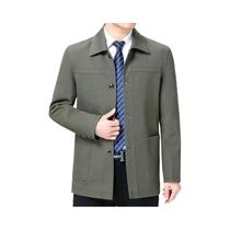 Jaqueta Masculina De Algodão Tamanho Grande, Casaco Trench Clássico Com Lapela E Botões Para