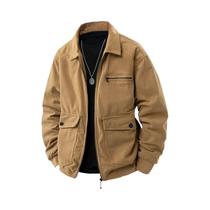 Jaqueta Masculina De Corduroy Para Outono E Inverno, Casual, Com Múltiplos Bolsos, Estilo Utilitário Jaqueta Masculina De Corduroy Para Outono E Inverno, Casual, Com Múltiplos Bolsos, Estilo Utilitário