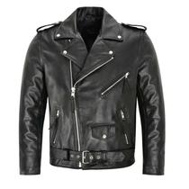 Jaqueta masculina de couro PU para motocicleta moda casaco de couro slim fit