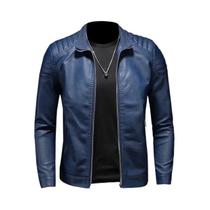 Jaqueta Masculina De Couro PU Para Motociclistas, Estilo Streetwear, Bomber Casual, Corta-Vento Para Jaqueta Masculina De Couro PU Para Motociclistas, Estilo Streetwear, Bomber Casual, Corta-Vento Para
