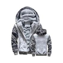 Jaqueta Masculina De Inverno Quente Com Forro De Lã Grosso, Capuz E Zíper, Casual Esportiva De Manga