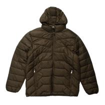 Jaqueta Masculina Delkor Plus Size Puffer Capuz Peluciado Verde