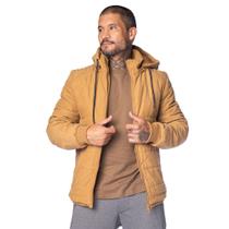 Jaqueta Masculina Dixie Puffer Capuz Removível Mostarda Jaqueta Masculina Dixie Puffer Capuz Removível Mostarda