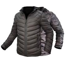 Jaqueta Masculina Dupla Face Camuflada Casaco Impermeável Puffer