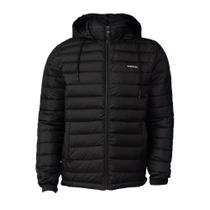 Jaqueta Masculina Gangster Puffer Capuz Removível Preto