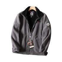 Jaqueta Masculina Grande Tamanho À Prova De Vento Com Forro De Fleece Quente Anti-Frio Moda Casual