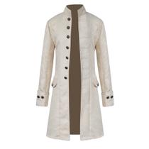 Jaqueta masculina H&ZY Steampunk Vintage Gothic White Jaqueta masculina H&ZY Steampunk Vintage Gothic White
