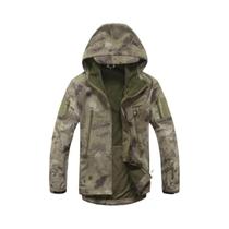 Jaqueta Masculina Impermeável Camuflada Com Capuz, Soft Shell, Quente Para O Inverno, À Prova De