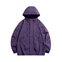 Jaqueta Masculina Impermeável Com Capuz, Corta-Vento, Zíper, Cargo, Preta, Bomber, Para Camping E