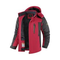 Jaqueta Masculina Impermeável Com Forro De Fleece E Capuz, Casaco De Inverno Para Pesca E Camping Jaqueta Masculina Impermeável Com Forro De Fleece E Capuz, Casaco De Inverno Para Pesca E Camping
