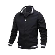 Jaqueta Masculina Impermeável E À Prova De Vento Para Outono E Inverno, Casual, Com Zíper, Cor