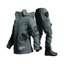 Jaqueta Masculina Impermeável Para Motociclistas 2025 Outono Inverno, Conjunto De Treino Em Veludo