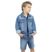 Jaqueta masculina infantil jeans