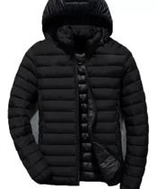 Jaqueta masculina inverno corta vento acolchoada nylon frio-Krayane