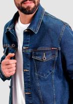 Jaqueta masculina jeans com elastano e bolsos lunender 68375
