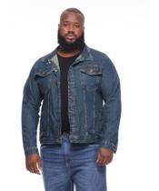 Jaqueta Masculina Jeans Plus Size Básica Amaciado Razon Jeans