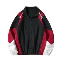 Jaqueta Masculina Leve Com Blocos De Cores, Casual, Resistente Ao Vento, Tecido De Alta Qualidade