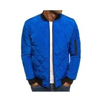 Jaqueta Masculina Leve De Inverno Com Gola De Beisebol Vintage E Manga Longa Casual