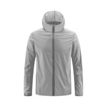 Jaqueta Masculina Leve E Respirável Com Capuz Em Seda Gelada, Secagem Rápida E Proteção UV Para O