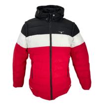 Jaqueta Masculina Moiadeiros Preta/Branca/Vermelho Jaqueta Masculina Moiadeiros Preta/Branca/Vermelho