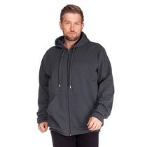 Jaqueta Masculina Moletom Básica Plus Chumbo