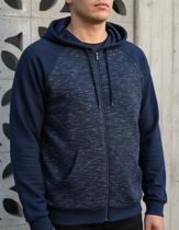 Jaqueta masculina moletom rajado com capuz p ao xgg malwee Jaqueta masculina moletom rajado com capuz p ao xgg malwee