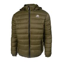 Jaqueta Masculina Mormaii Puffer Capuz Zíper Verde Oliva